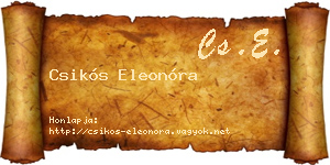 Csikós Eleonóra névjegykártya